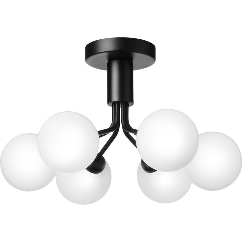 Apiales 6 satinsort/opal loftslampe