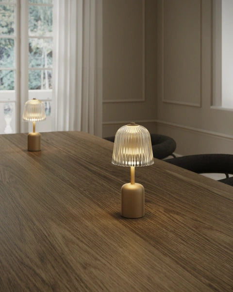 Asteea satin messing/akryl transportable lampe