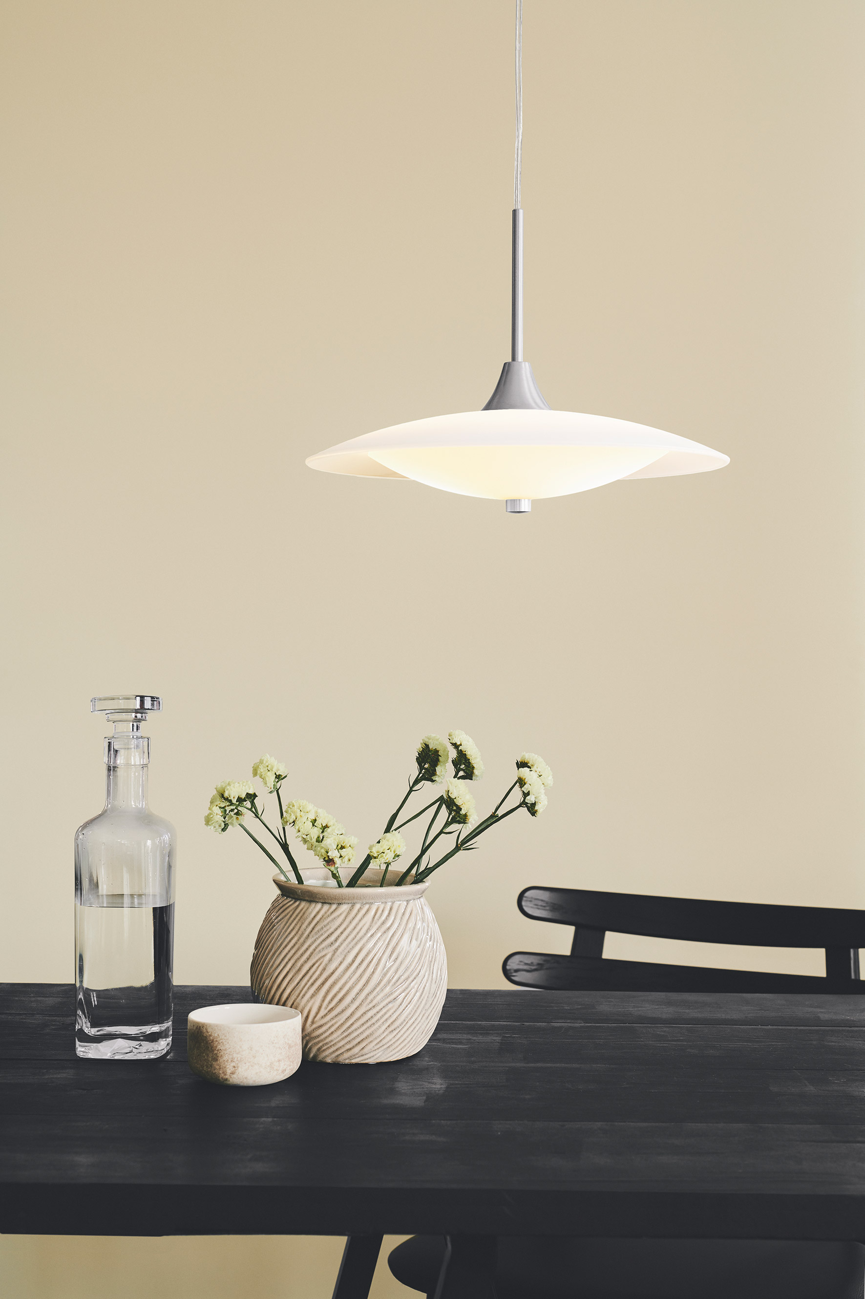 Baroni Ø40 alu/opal pendel