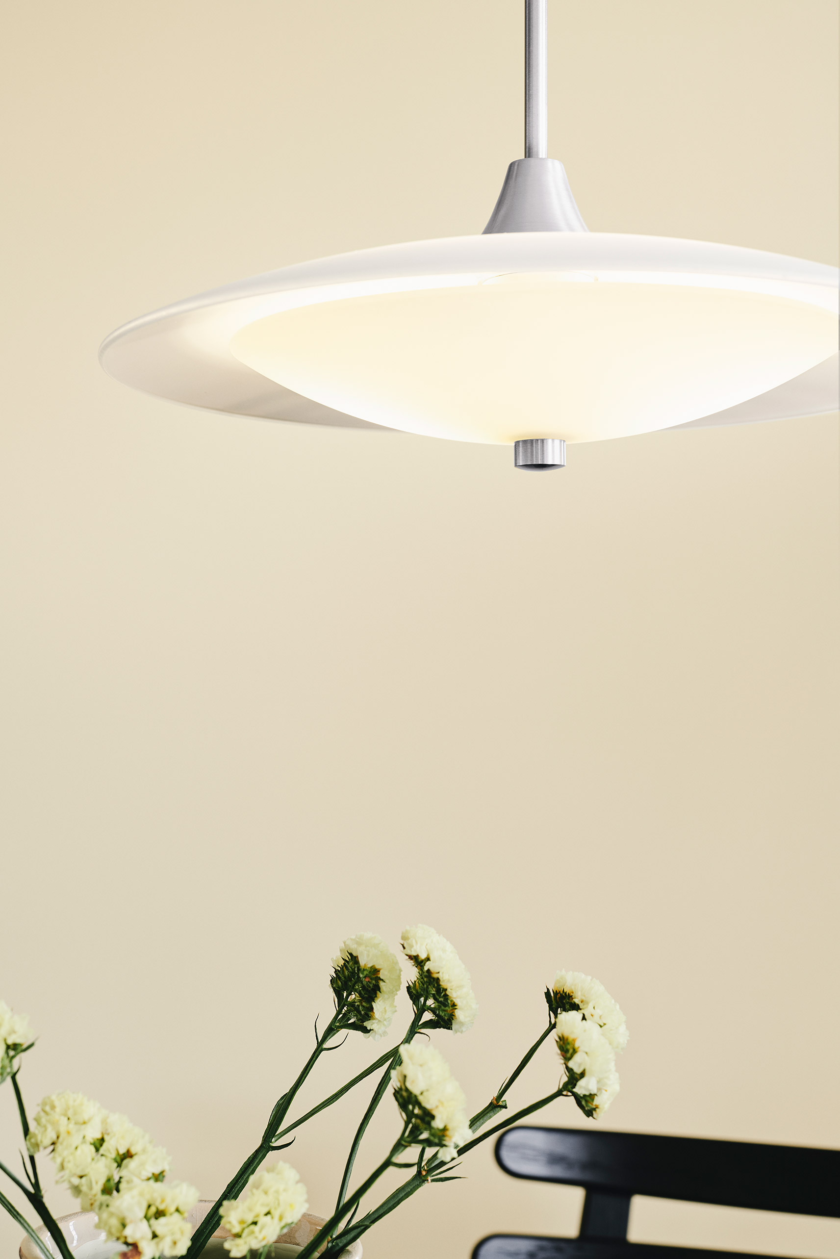 Baroni Ø40 alu/opal pendel