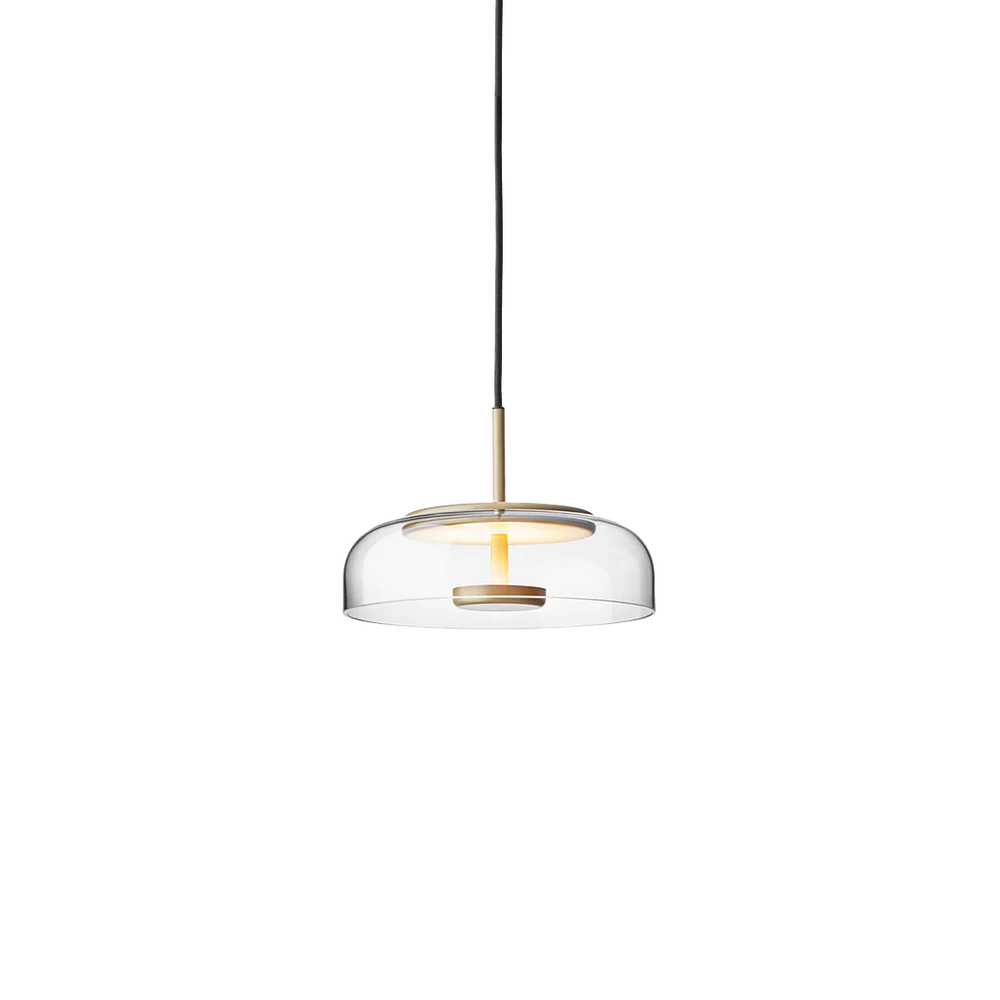 Blossi 1 nordisk guld/klar led pendler