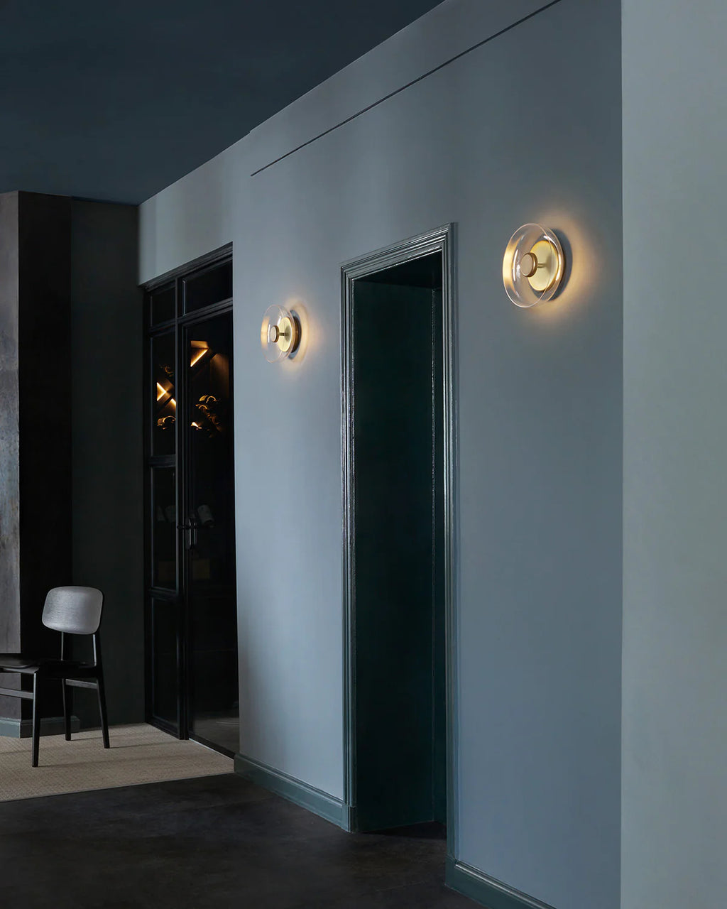 Blossi nordisk guld/klar væg- loftlampe