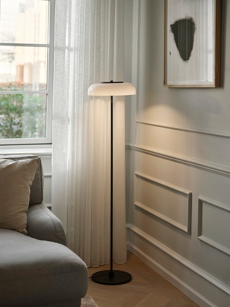 Blossi sort/opal led dæmp gulvlampe