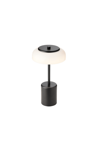 Blossi mini sort/opal led transportabel bordlampe