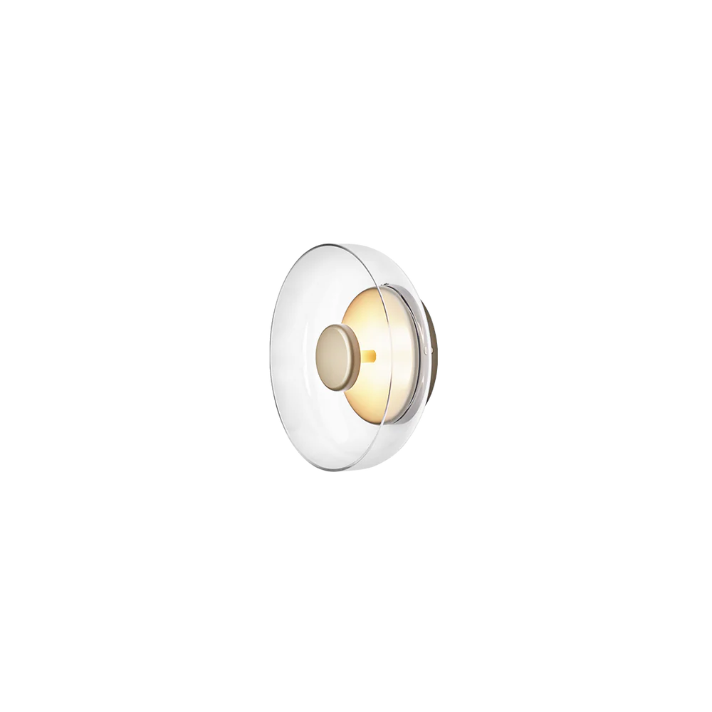 Blossi nordisk guld/klar væg- loftlampe