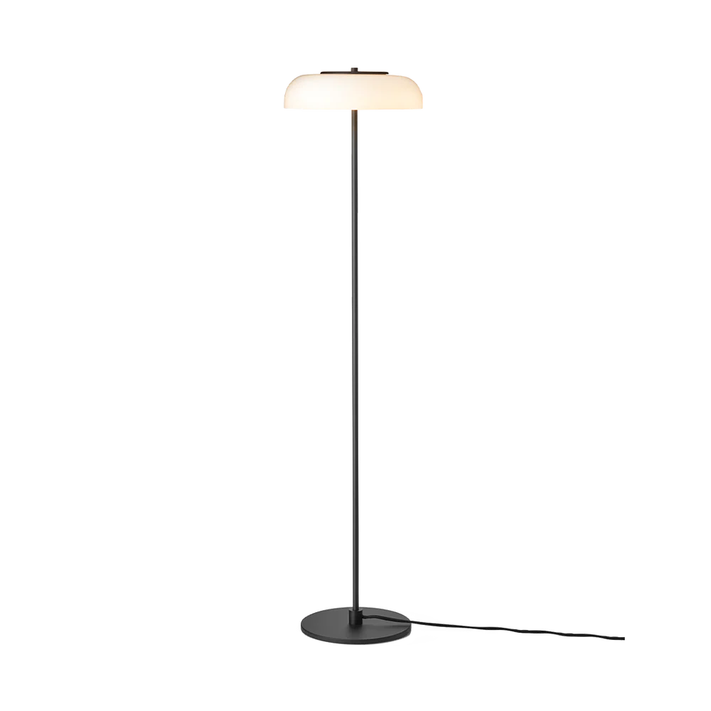 Blossi sort/opal led dæmp gulvlampe