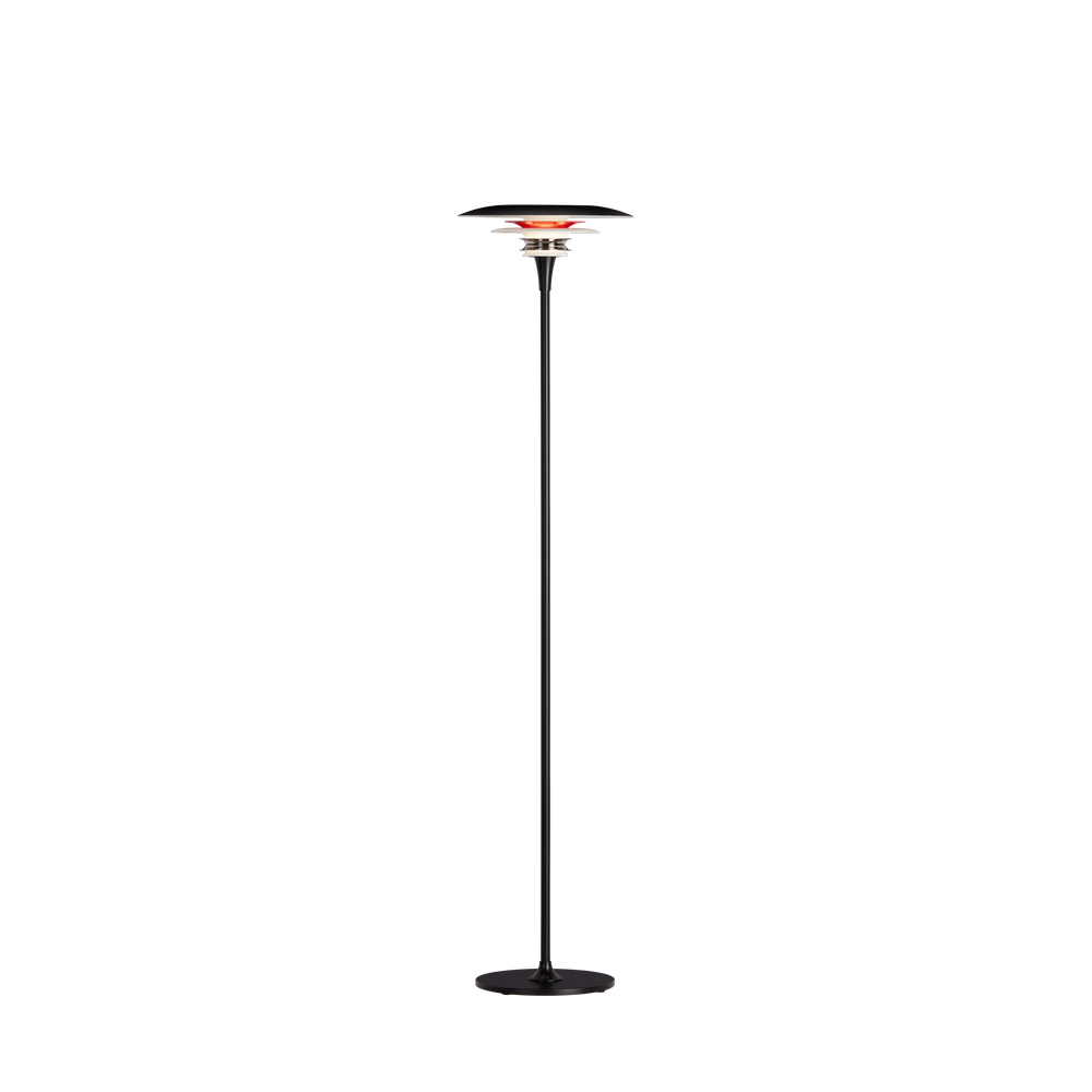Diablo Gulvlampe Ø30 Mat Sort Blank Rød