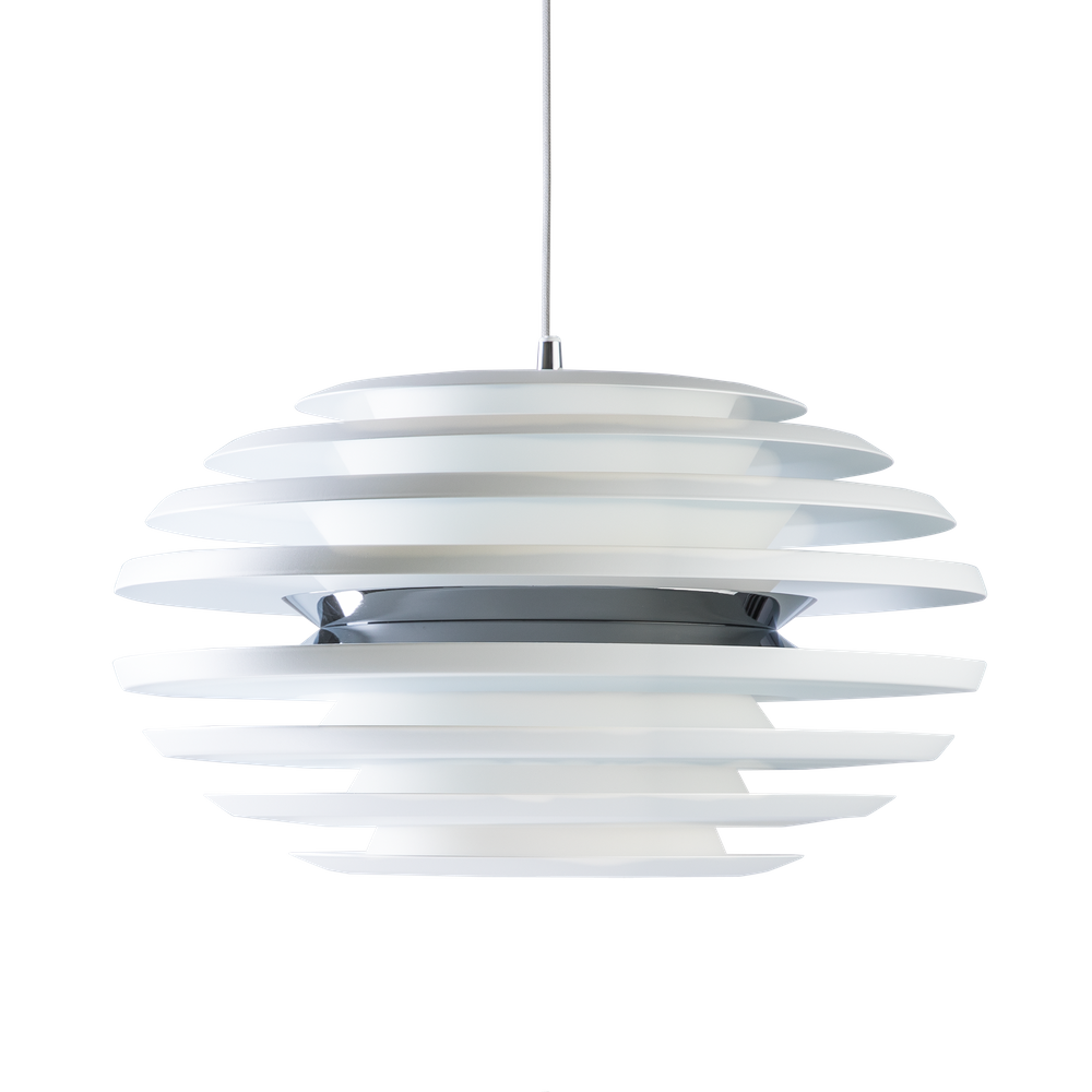 Ellipse Pendel Ø50 hvid/krom