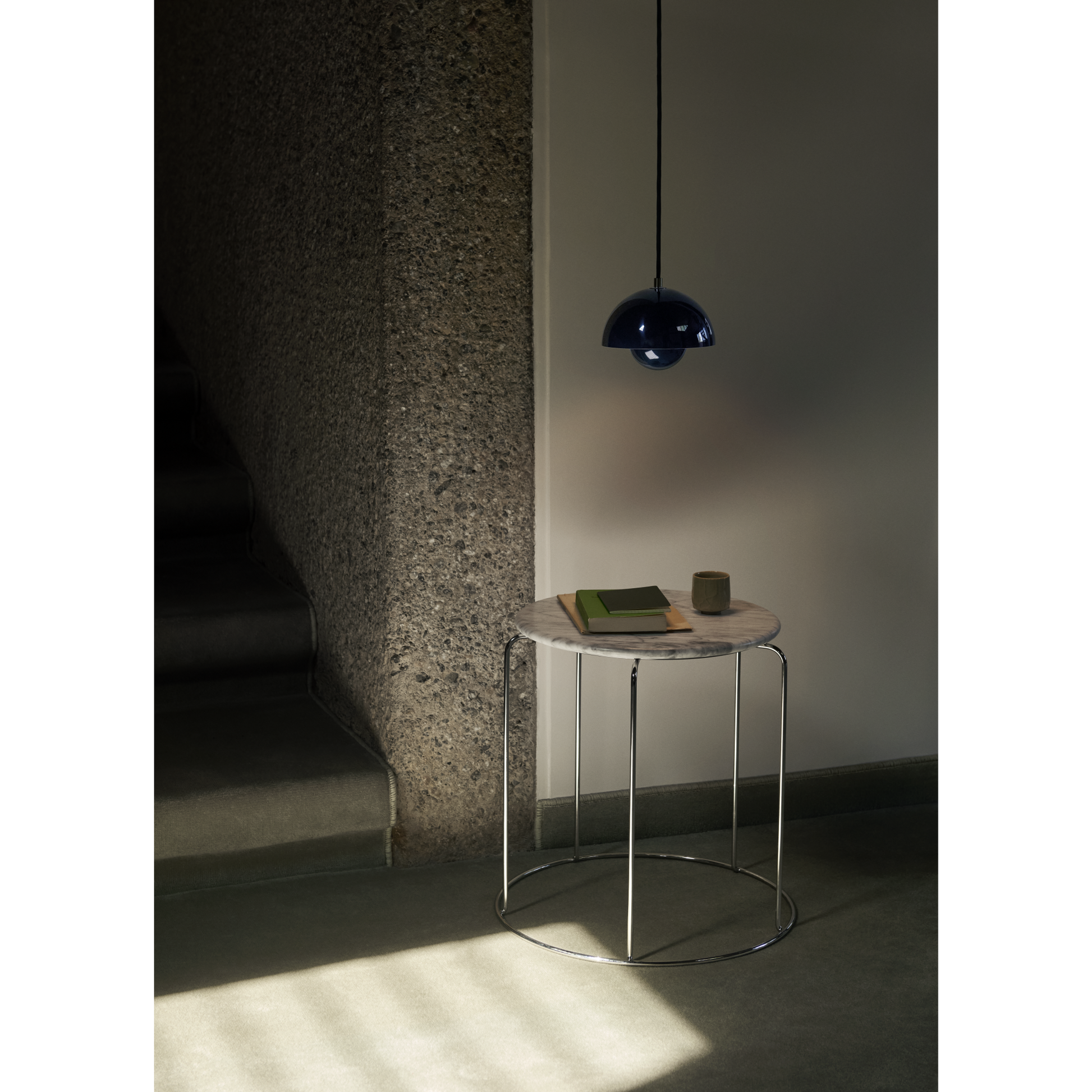 Flowerpot VP10 steel blue pendel