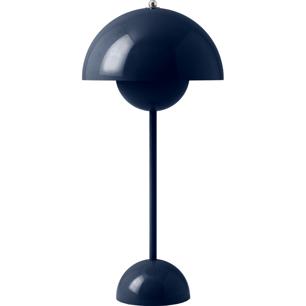 Flowerpot VP3 stål blå bordlampe