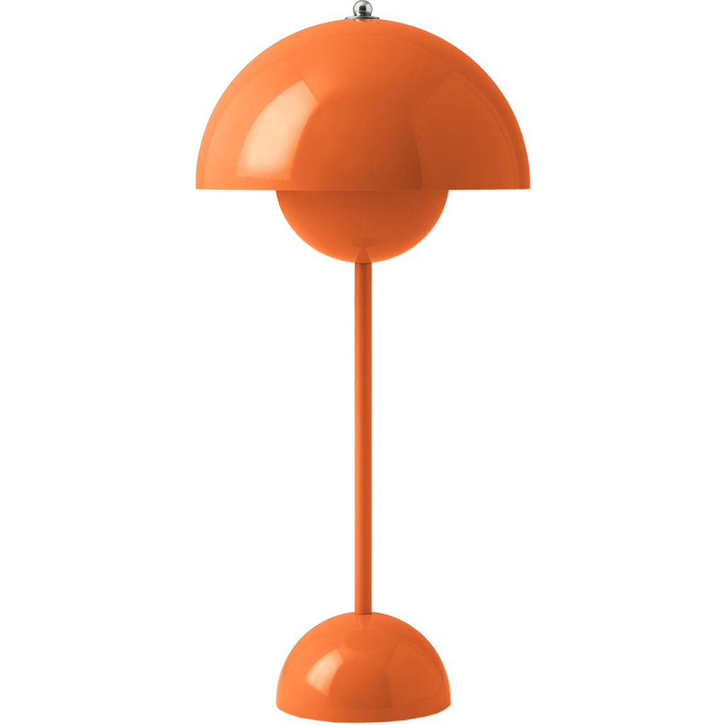 Flowerpot VP3 signal orange bordlampe