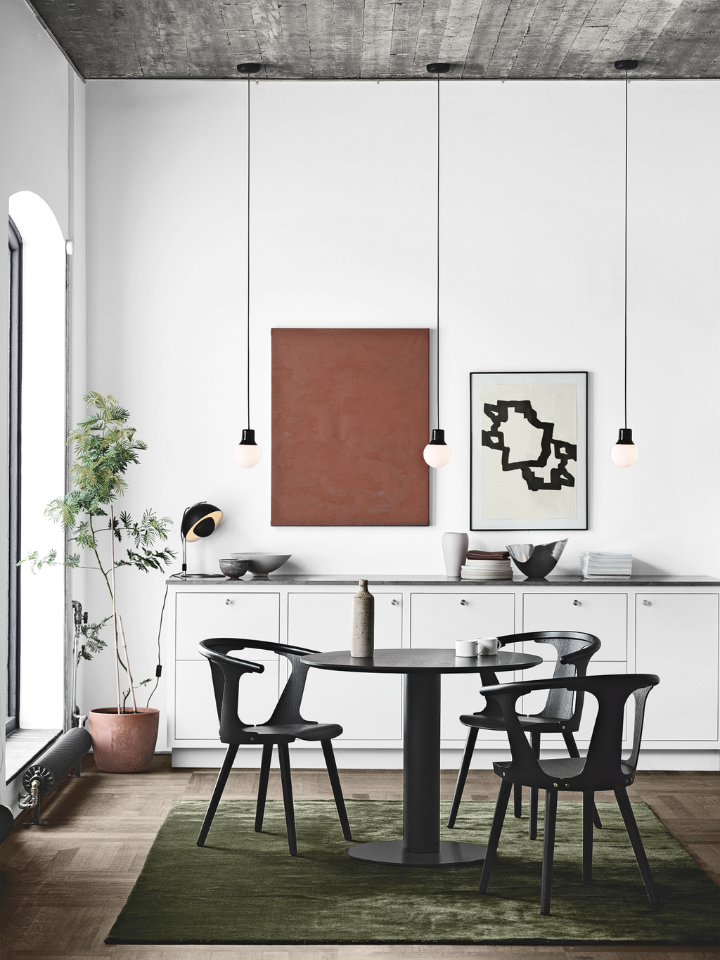 Flowerpot VP4 bordlampe mat sort