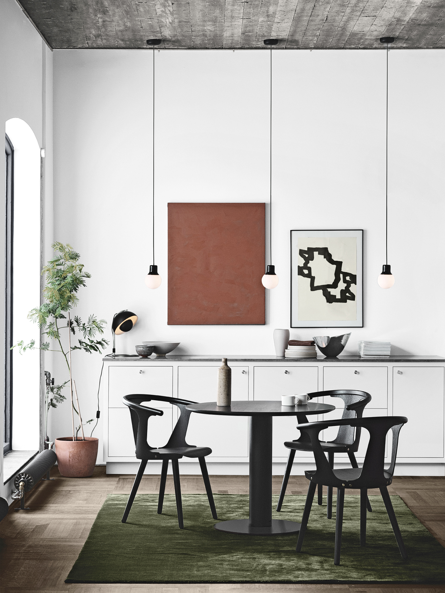 Flowerpot VP4 bordlampe mat sort