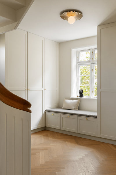 Liila Muuse Ø42 guld/opal medium væg/loftslampe