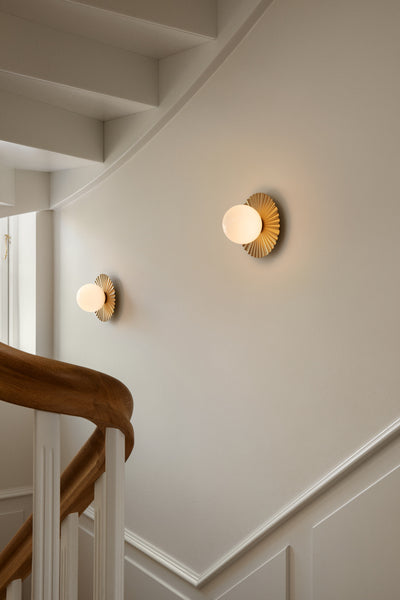 Liila muuse Ø20 guld/opal lille væg/loftslampe