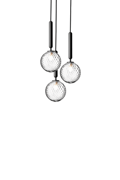 Miira 3 stengrå/klar klynge