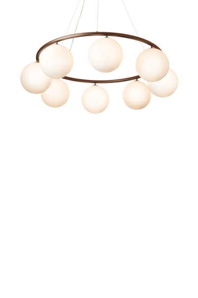 Miira 8 cirkulær mørk bronze/opal pendel