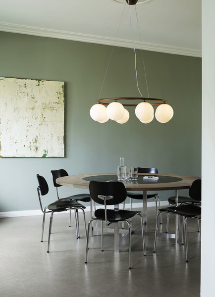 Miira 8 cirkulær mørk bronze/opal pendel