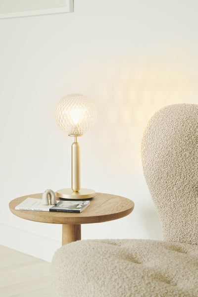 Miira messing/klar bordlampe