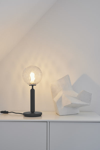 Miira stengrå/klar bordlampe