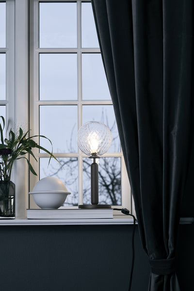 Miira stengrå/klar bordlampe
