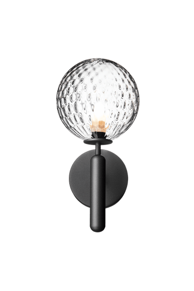 Miira stengrå/klar væglampe