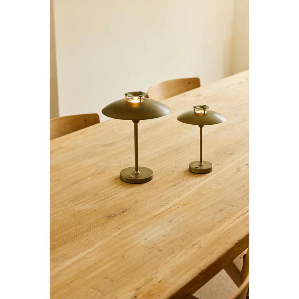Mini Stepp 1-2-3 antik transportabel bordlampe