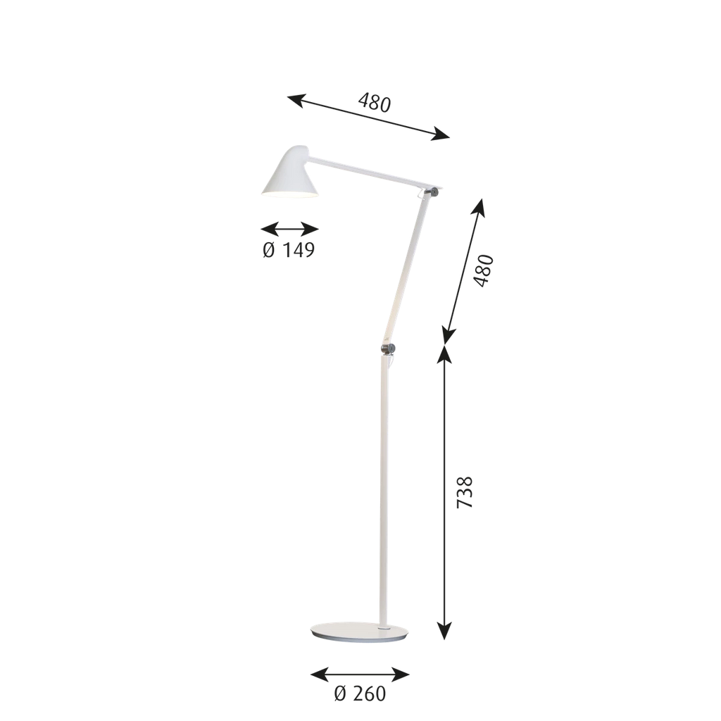 NJP Gulvlampe hvid 2700k