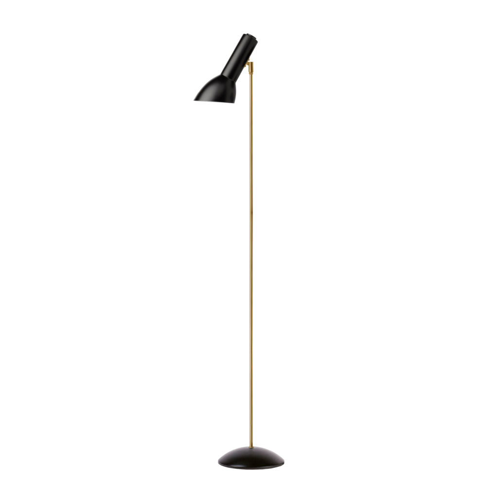 Oblique gulvlampe messing
