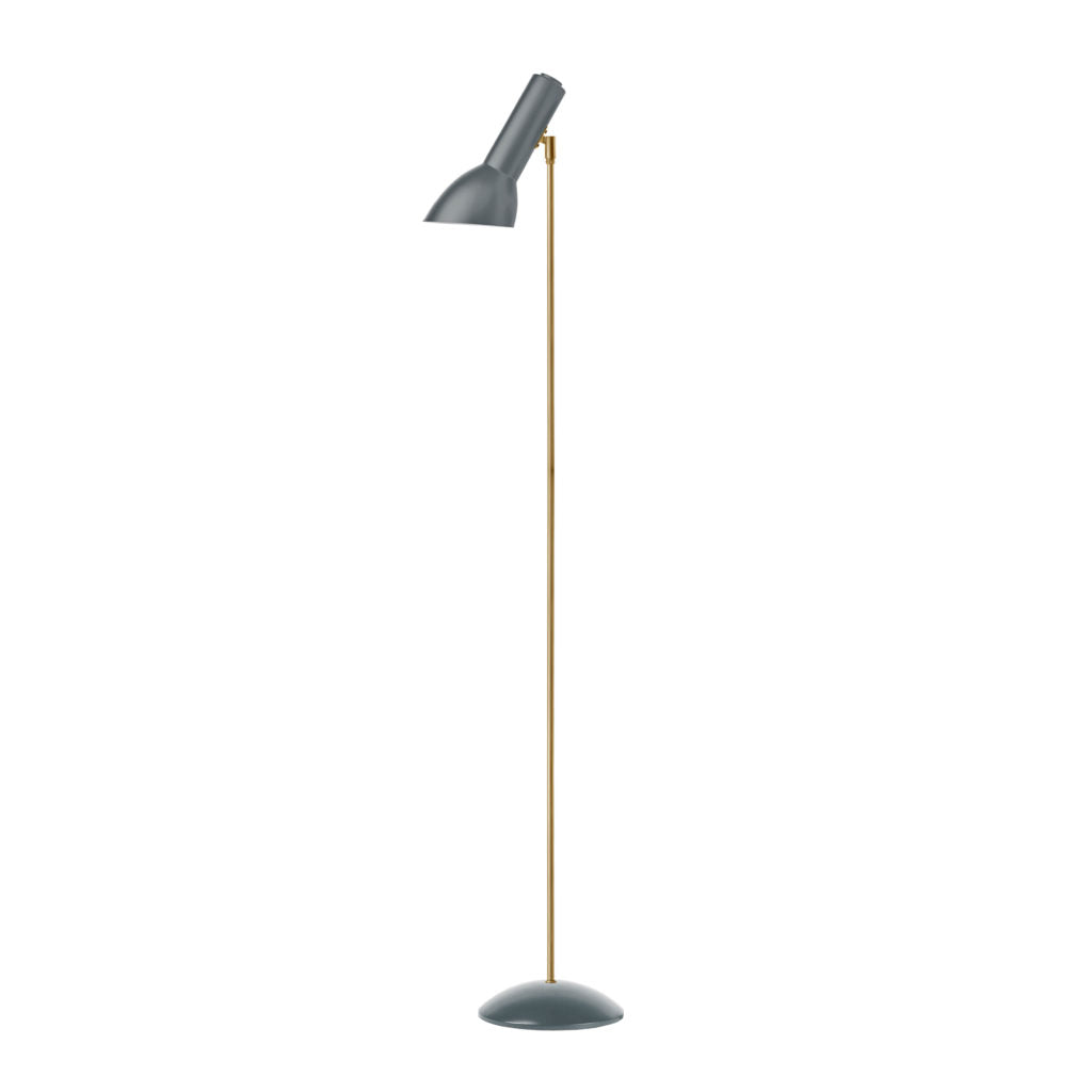 Oblique gulvlampe messing