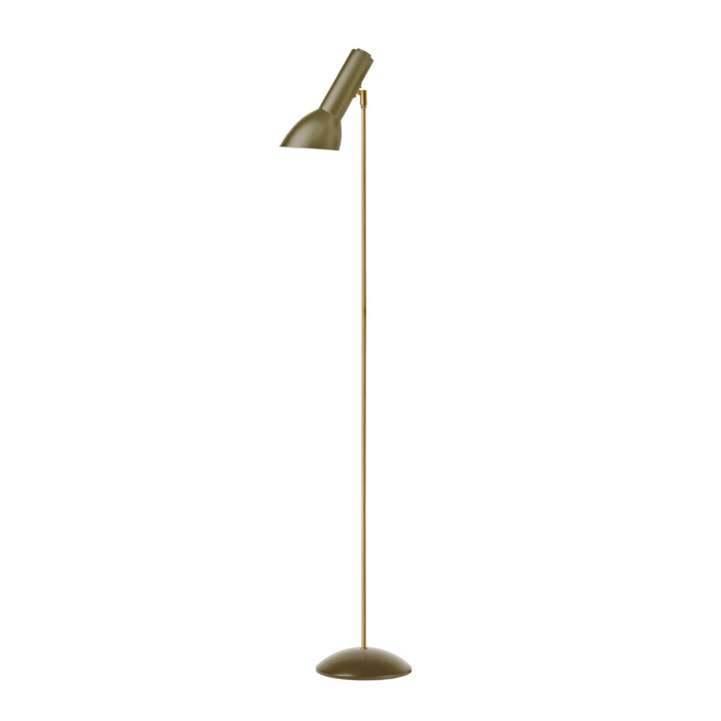 Oblique gulvlampe messing