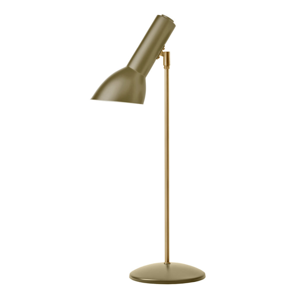 Oblique bordlampe messing
