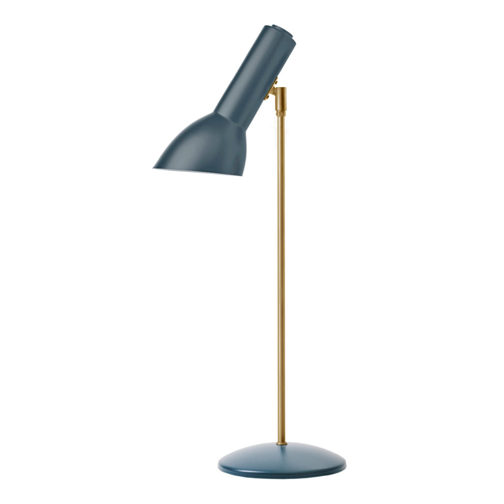 Oblique bordlampe messing