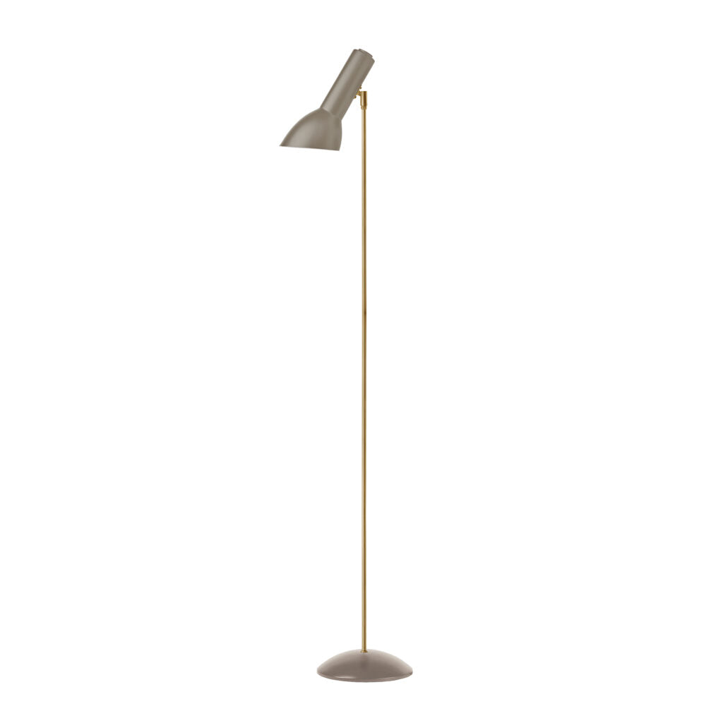 Oblique gulvlampe messing
