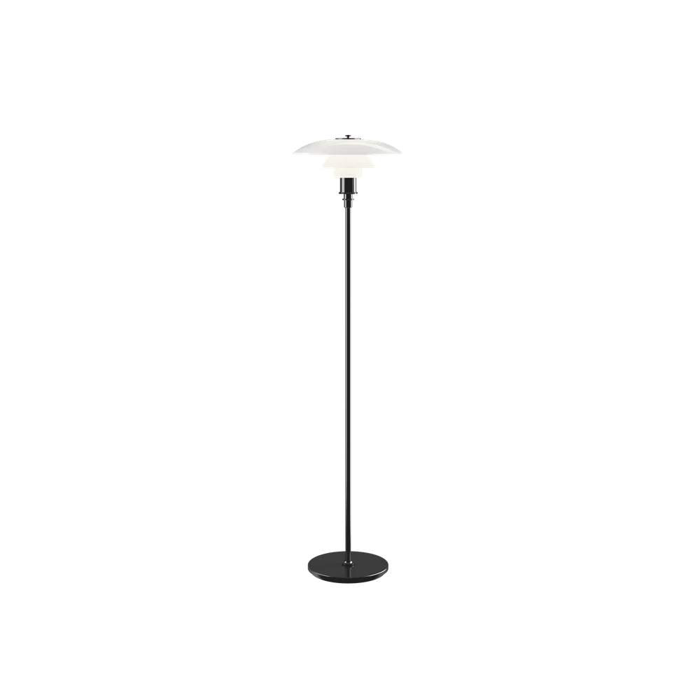 PH 3½-2½ Gulvlampe, sort metalliseret