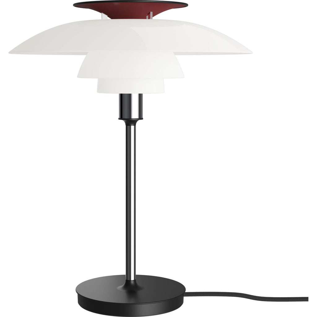 PH 80 bordlampe opalhvid/højglans forkromet