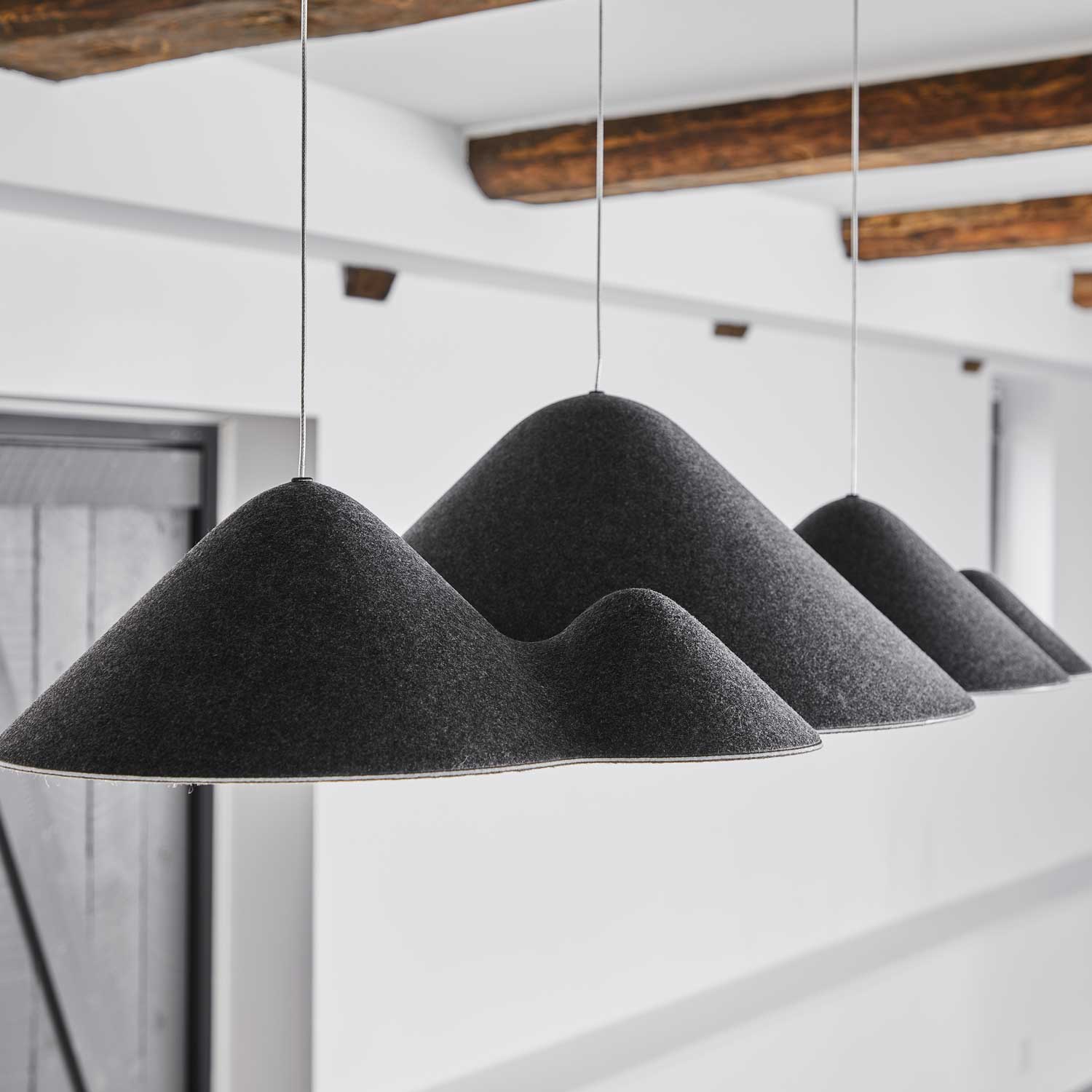 Panorama L LED pendel mix sort/grå