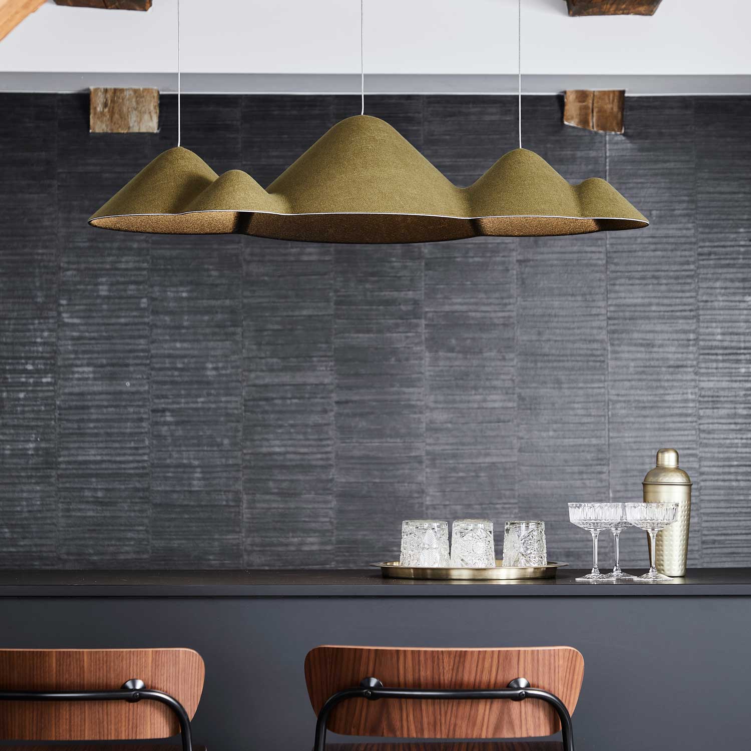 Panorama L LED pendel grøn/sort