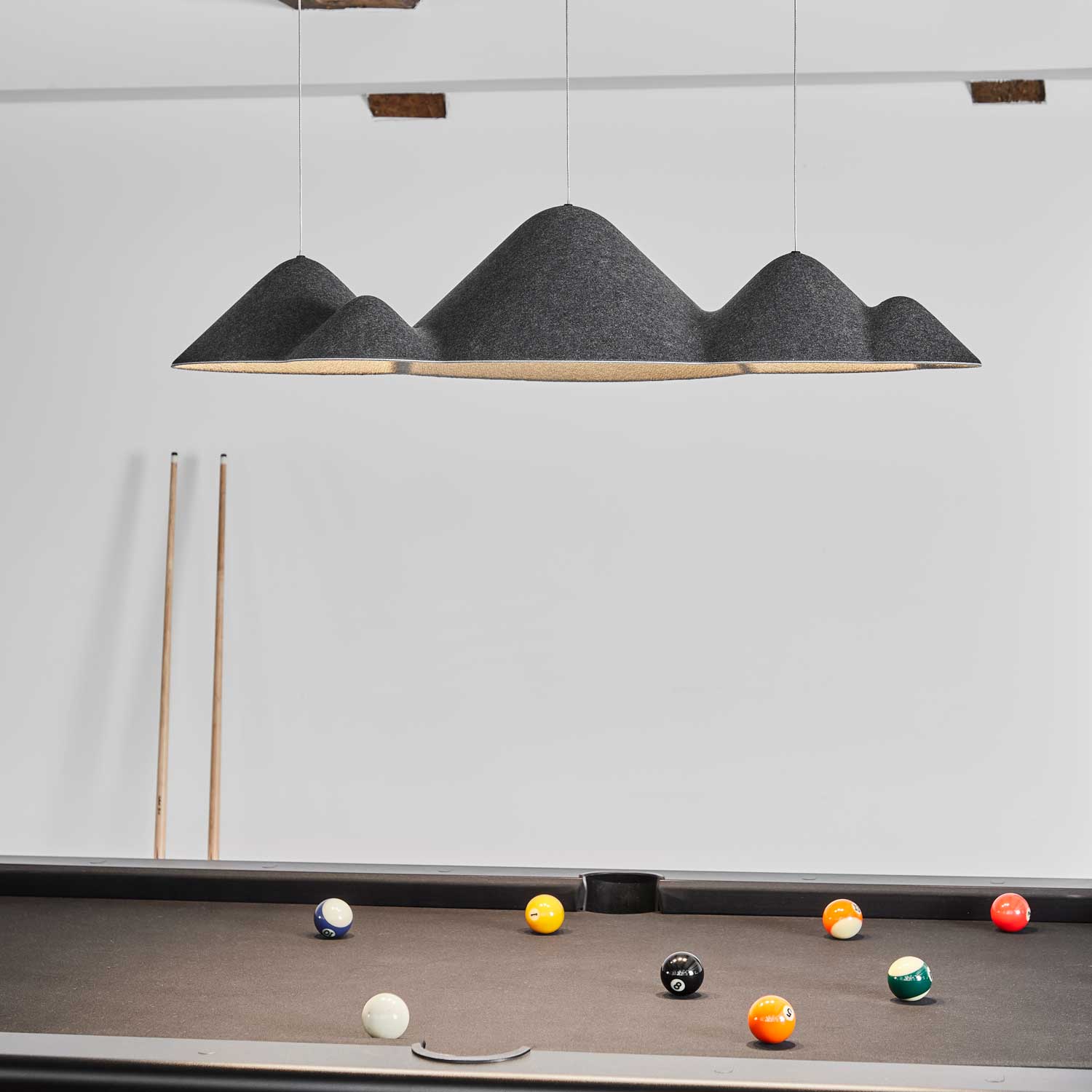 Panorama L LED pendel mix sort/grå