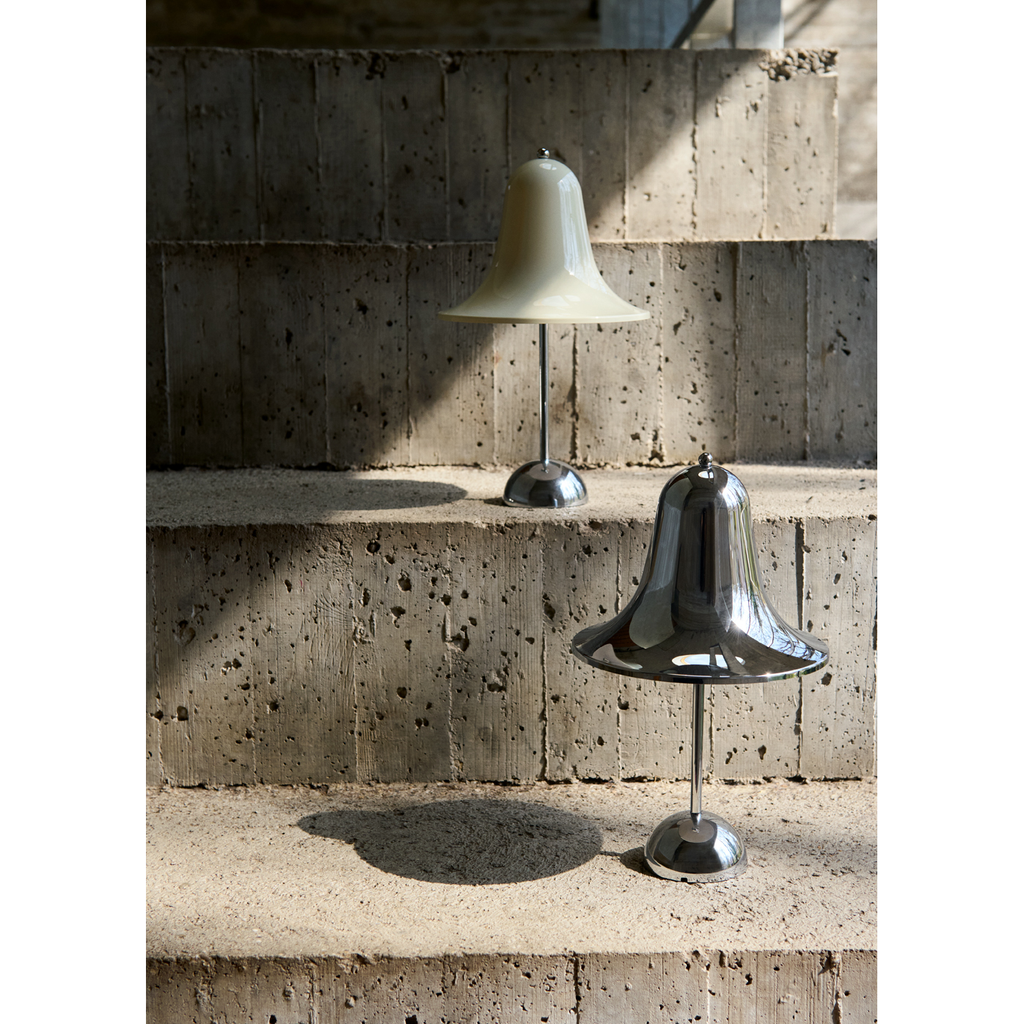 Pantop portable chrome bordlampe