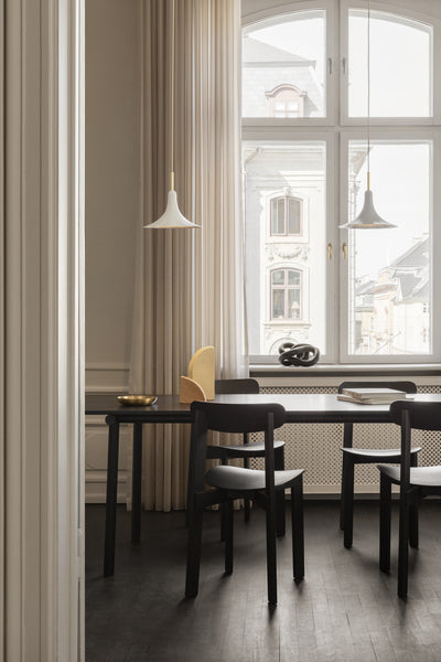 Petalii 1 lille hvid/messing pendel