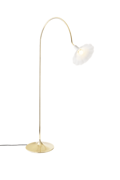 Petalii hvid/messing gulvlampe