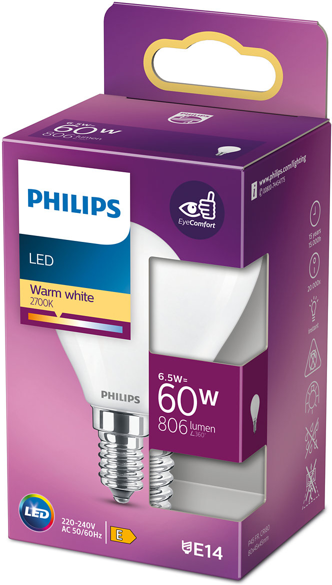Philips led pære 6,5w