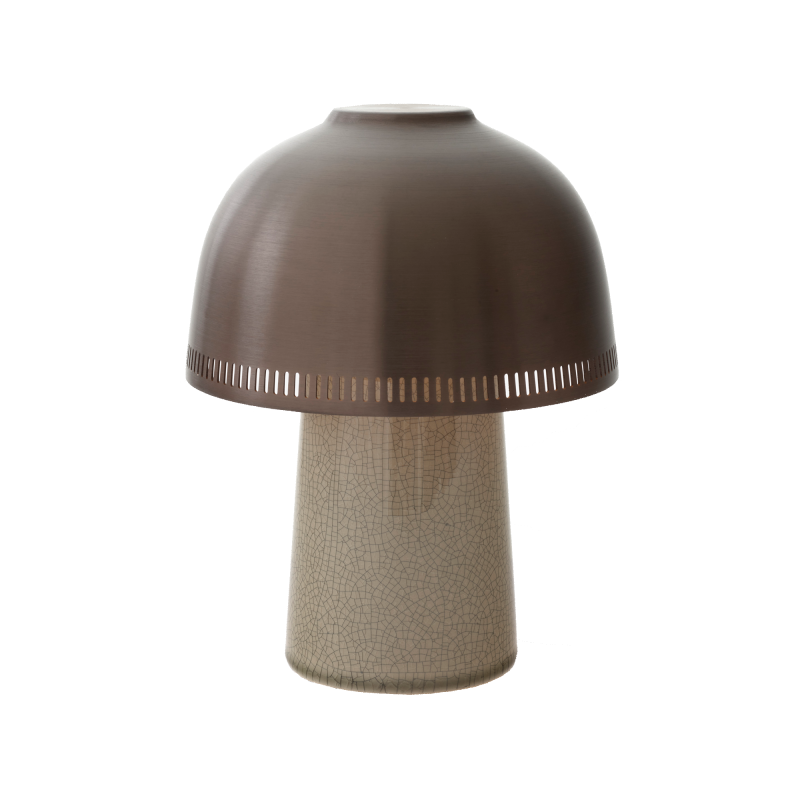 Raku SH8 grå/bronze transportabel bordlampe
