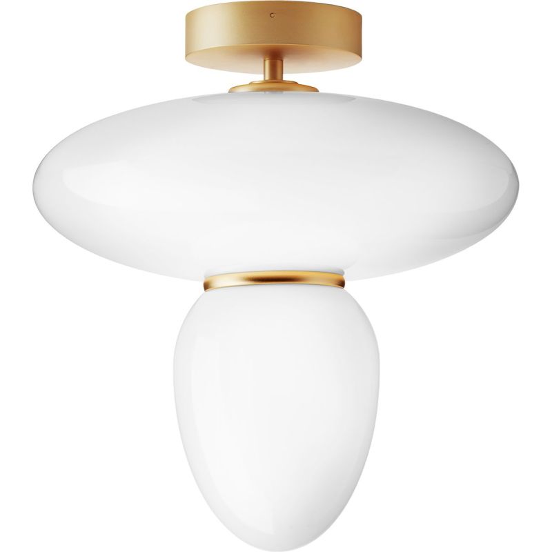 Rizzatto 42 satin messing/opal loftslampe