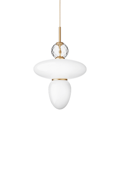 Rizzatto 43 satin messing/opal pendel