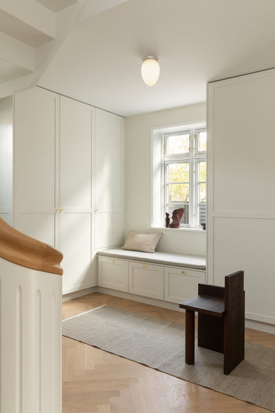 Rizzatto 171 satingrå/opal loftslampe