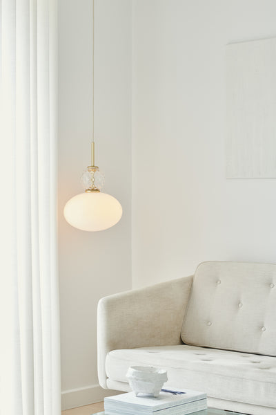 Rizzatto 32 satin messing/opal pendel