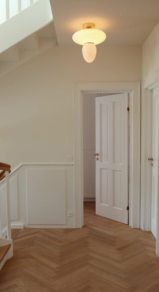 Rizzatto 42 satin messing/opal loftslampe