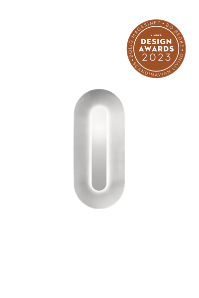 Sasi stor sølv led væglampe